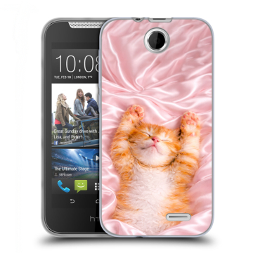 Силиконовый чехол на HTC Desire 310 с принтом женский