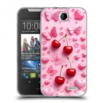 Силиконовый чехол на HTC Desire 310 с принтом для девочек