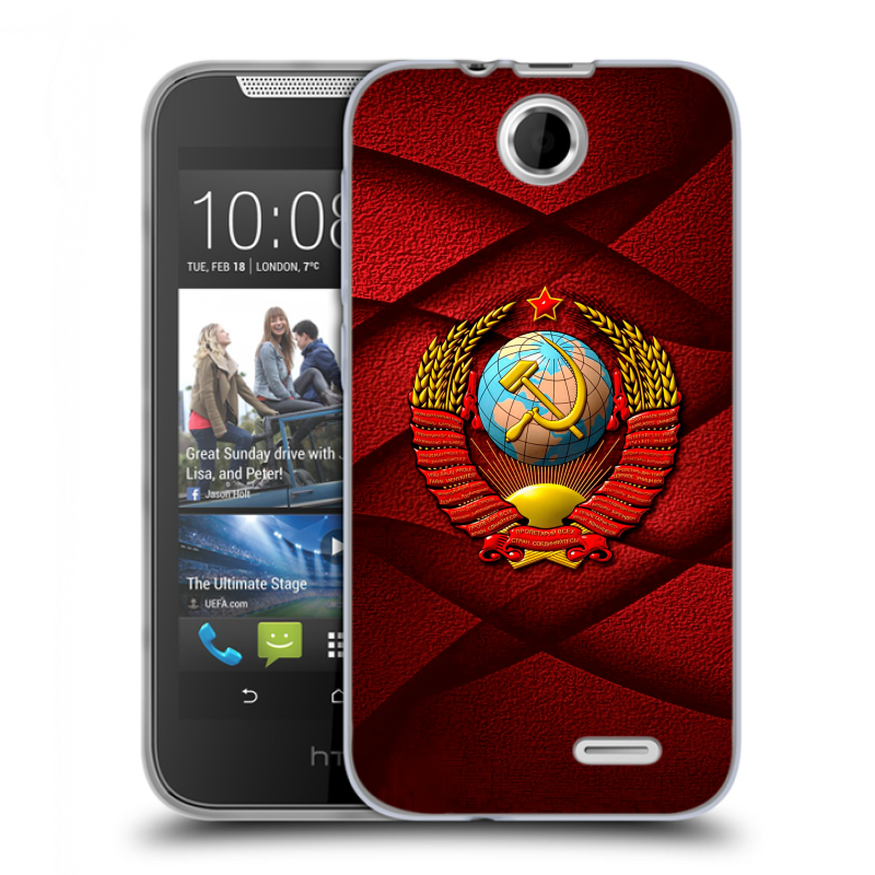Силиконовый чехол на HTC Desire 310 с принтом Герб СССР Силиконовый чехол на HTC Desire 310 с принтом Герб СССР