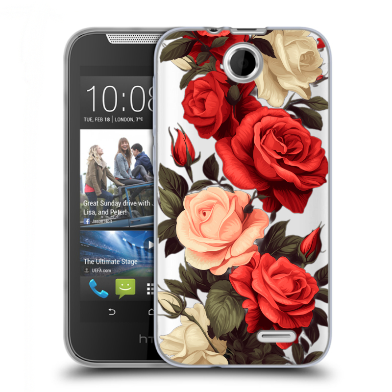 Силиконовый чехол на HTC Desire 310 с принтом Розы Силиконовый чехол на HTC Desire 310 с принтом Розы