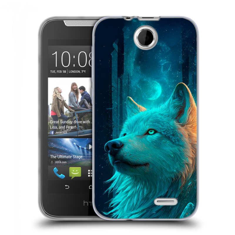 Силиконовый чехол на HTC Desire 310 с принтом бабочки саккура Силиконовый чехол на HTC Desire 310 с принтом бабочки саккура