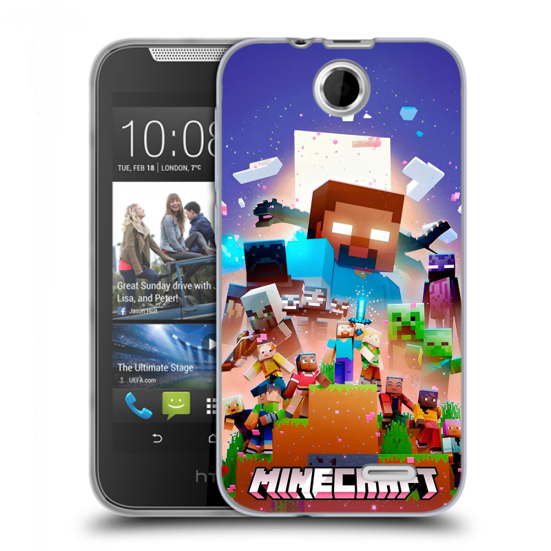Силиконовый чехол на HTC Desire 310 с принтом Майнкрафт Minecraft Силиконовый чехол на HTC Desire 310 с принтом Майнкрафт Minecraft