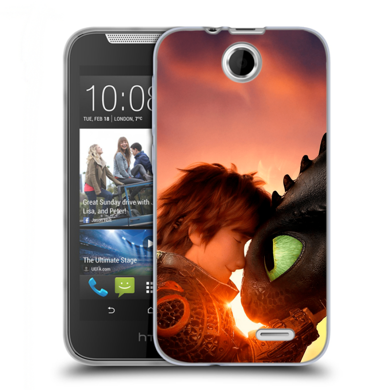 Силиконовый чехол на HTC Desire 310 с принтом Как приручить дракона Силиконовый чехол на HTC Desire 310 с принтом Как приручить дракона