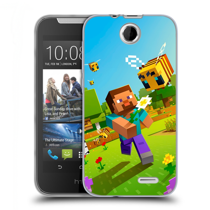 Силиконовый чехол на HTC Desire 310 с принтом Майнкрафт Minecraft Силиконовый чехол на HTC Desire 310 с принтом Майнкрафт Minecraft