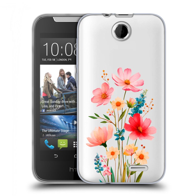 Силиконовый чехол на HTC Desire 310 с принтом Цветы Силиконовый чехол на HTC Desire 310 с принтом Цветы