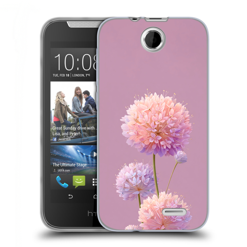 Силиконовый чехол на HTC Desire 310 с принтом Цветы Силиконовый чехол на HTC Desire 310 с принтом Цветы