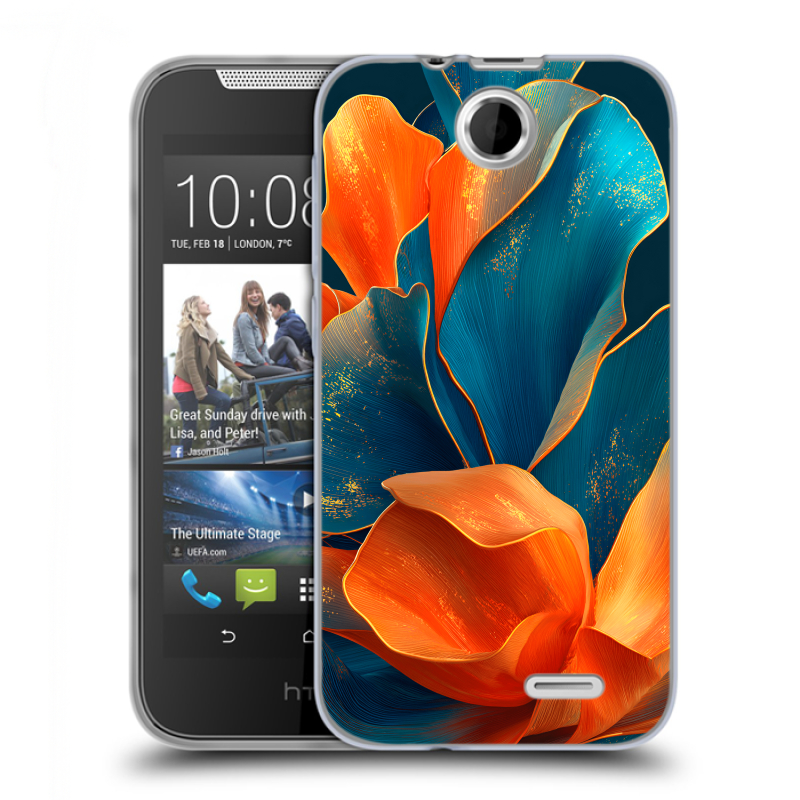 Силиконовый чехол на HTC Desire 310 с принтом Цветы Силиконовый чехол на HTC Desire 310 с принтом Цветы