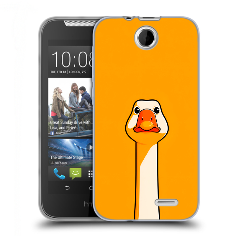 Силиконовый чехол на HTC Desire 310 с принтом Смешная утка Силиконовый чехол на HTC Desire 310 с принтом Смешная утка