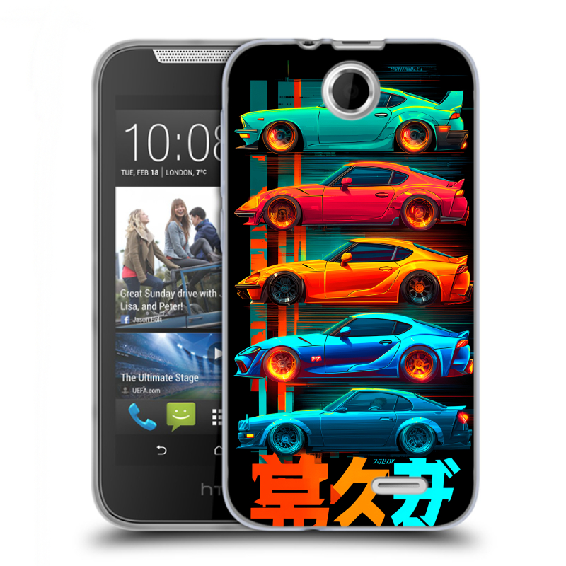 Силиконовый чехол на HTC Desire 310 с принтом машины тачки Силиконовый чехол на HTC Desire 310 с принтом машины тачки