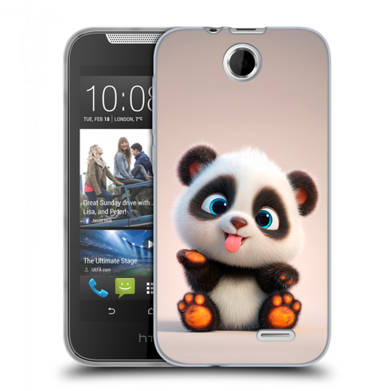 Силиконовый чехол на HTC Desire 310 с принтом милая панда Силиконовый чехол на HTC Desire 310 с принтом милая панда