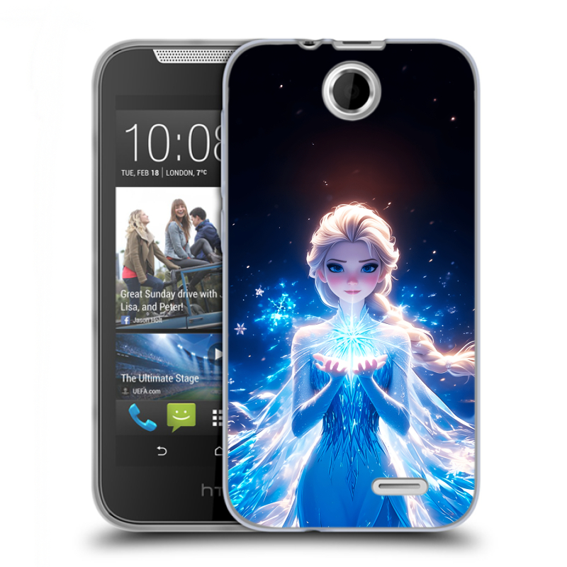 Силиконовый чехол на HTC Desire 310 с принтом Холодное сердце Frozen Силиконовый чехол на HTC Desire 310 с принтом Холодное сердце Frozen