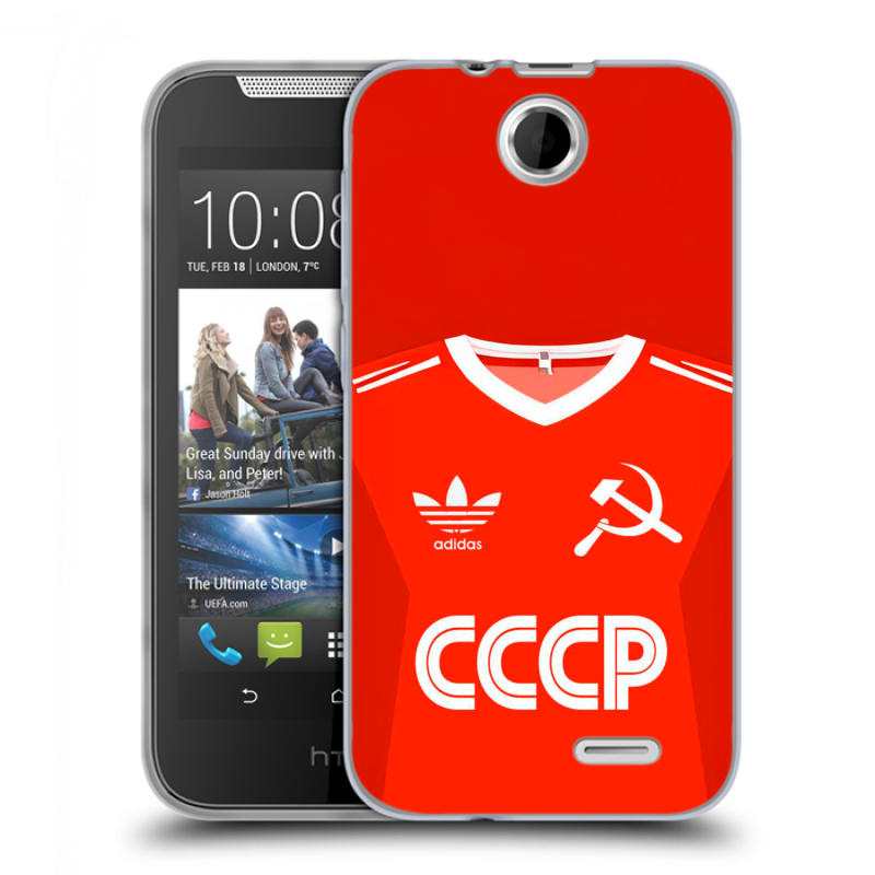 Силиконовый чехол на HTC Desire 310 с принтом Флаг Герб СССР Силиконовый чехол на HTC Desire 310 с принтом Флаг Герб СССР