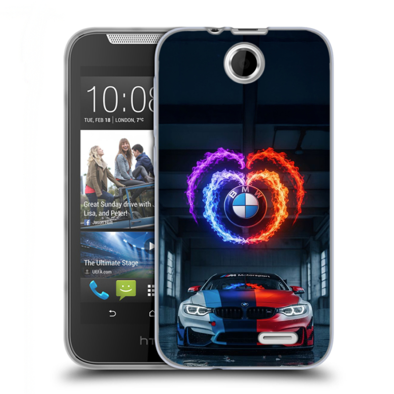 Силиконовый чехол на HTC Desire 310 с принтом BMW БМВ Силиконовый чехол на HTC Desire 310 с принтом BMW БМВ