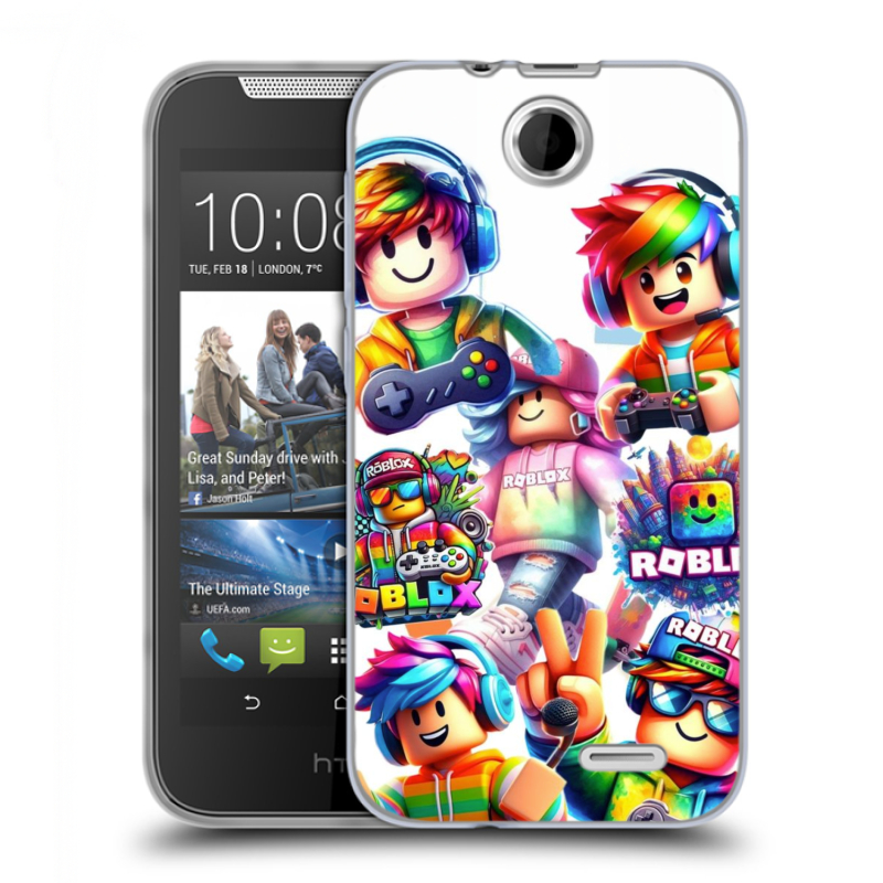 Силиконовый чехол на HTC Desire 310 с принтом Roblox Роблокс Силиконовый чехол на HTC Desire 310 с принтом Roblox Роблокс