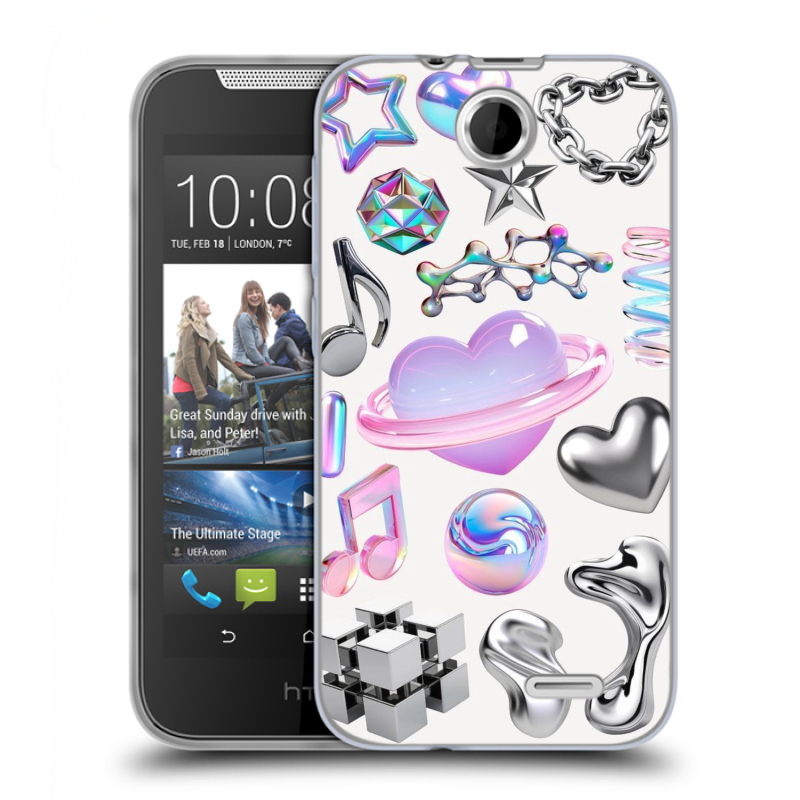 Силиконовый чехол на HTC Desire 310 с принтом Y2K Силиконовый чехол на HTC Desire 310 с принтом Y2K