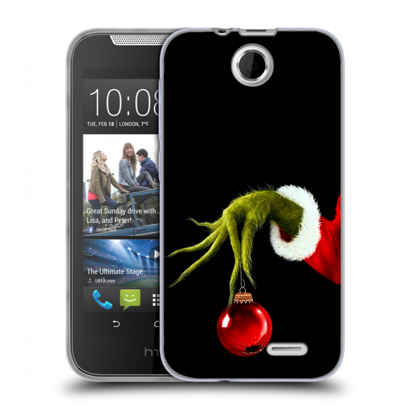 Силиконовый чехол на HTC Desire 310 с принтом Новый год Гринч Силиконовый чехол на HTC Desire 310 с принтом Новый год Гринч