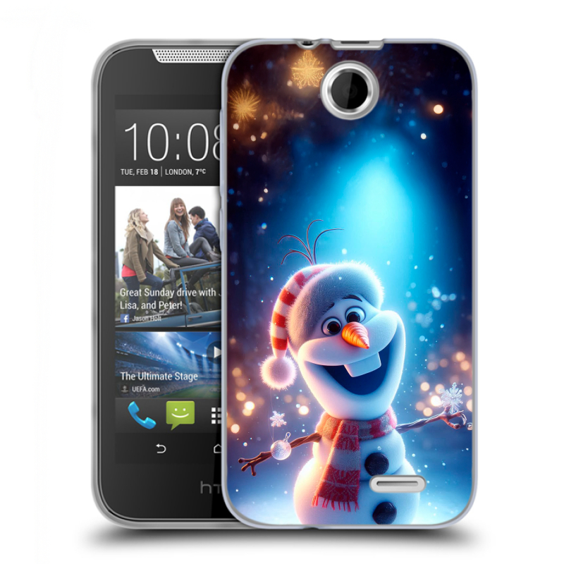 Силиконовый чехол на HTC Desire 310 с принтом Новый год Силиконовый чехол на HTC Desire 310 с принтом Новый год