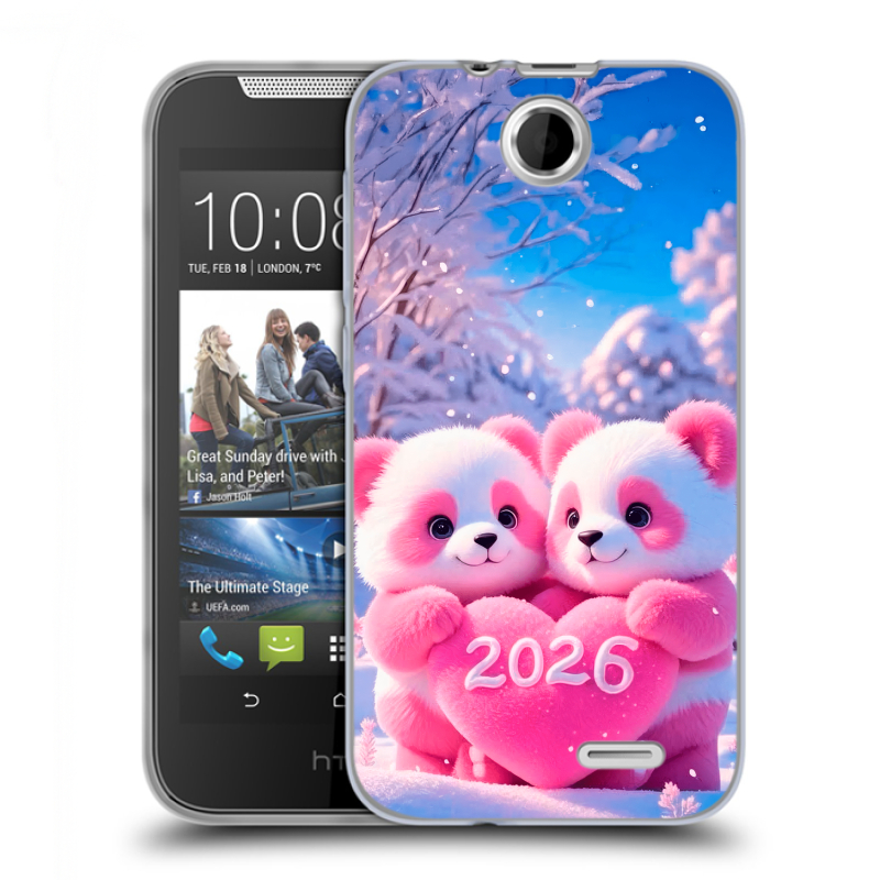 Силиконовый чехол на HTC Desire 310 с принтом Новый год Силиконовый чехол на HTC Desire 310 с принтом Новый год