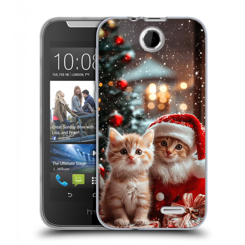 Силиконовый чехол на HTC Desire 310 с принтом Новый год Силиконовый чехол на HTC Desire 310 с принтом Новый год