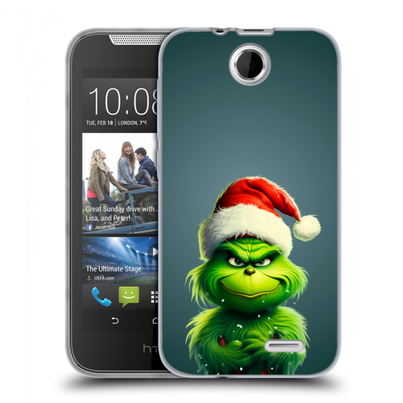 Силиконовый чехол на HTC Desire 310 с принтом Новый год Силиконовый чехол на HTC Desire 310 с принтом Новый год