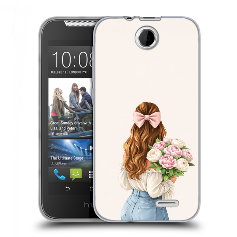 Силиконовый чехол на HTC Desire 310 с принтом женский Силиконовый чехол на HTC Desire 310 с принтом женский