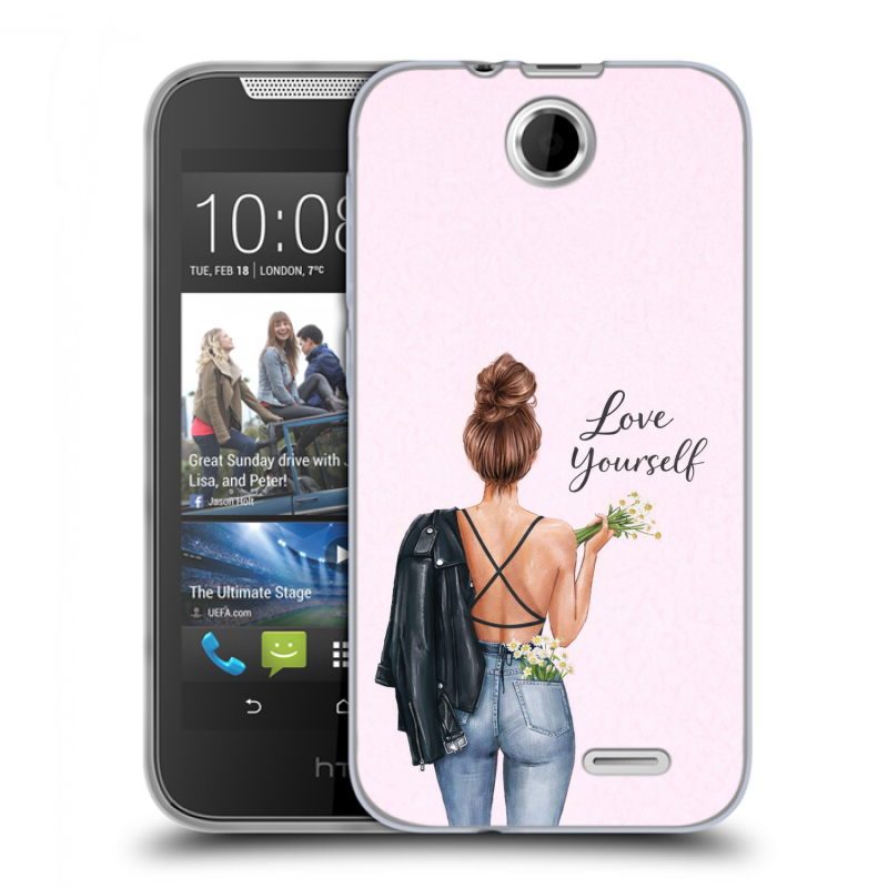 Силиконовый чехол на HTC Desire 310 с принтом женский Силиконовый чехол на HTC Desire 310 с принтом женский