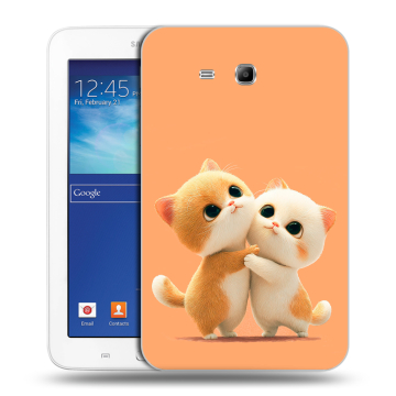 Силиконовый чехол на планшета Samsung Galaxy Tab 3 Lite с принтом Милые котики Силиконовый чехол на планшета Samsung Galaxy Tab 3 Lite с принтом Милые котики