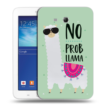 Силиконовый чехол на планшета Samsung Galaxy Tab 3 Lite с принтом Лама Силиконовый чехол на планшета Samsung Galaxy Tab 3 Lite с принтом Лама
