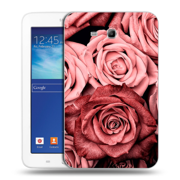 Силиконовый чехол на планшета Samsung Galaxy Tab 3 Lite с принтом Цветы розы Силиконовый чехол на планшета Samsung Galaxy Tab 3 Lite с принтом Цветы розы