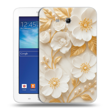 Силиконовый чехол на Samsung Galaxy Tab 3 Lite с принтом Цветы Силиконовый чехол на Samsung Galaxy Tab 3 Lite с принтом Цветы