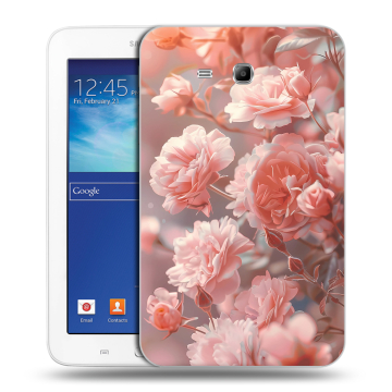 Силиконовый чехол на Samsung Galaxy Tab 3 Lite с принтом Розовые розы Силиконовый чехол на Samsung Galaxy Tab 3 Lite с принтом Розовые розы