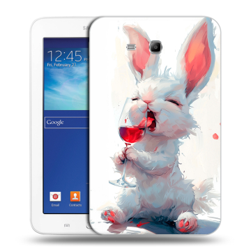 Силиконовый чехол на Samsung Galaxy Tab 3 Lite с принтом кролик зайчик Силиконовый чехол на Samsung Galaxy Tab 3 Lite с принтом кролик зайчик