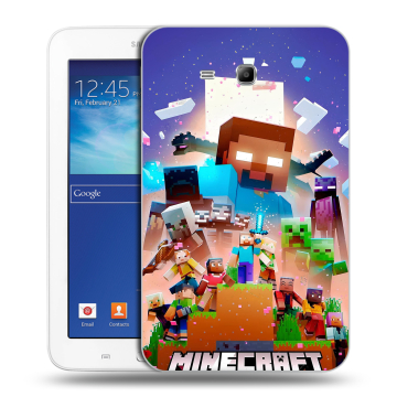 Силиконовый чехол на Samsung Galaxy Tab 3 Lite с принтом Майнкрафт Minecraft Силиконовый чехол на Samsung Galaxy Tab 3 Lite с принтом Майнкрафт Minecraft