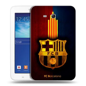 Силиконовый чехол на Samsung Galaxy Tab 3 Lite с принтом Барселона Barcelona