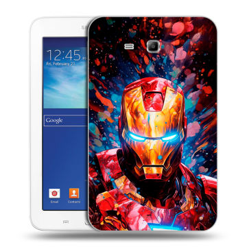 Силиконовый чехол на Samsung Galaxy Tab 3 Lite с принтом Железный человек Ironman Силиконовый чехол на Samsung Galaxy Tab 3 Lite с принтом Железный человек Ironman
