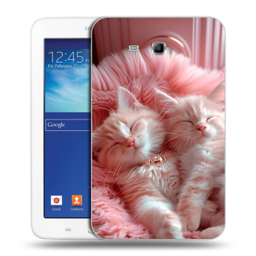 Силиконовый чехол на Samsung Galaxy Tab 3 Lite с принтом котята котики Силиконовый чехол на Samsung Galaxy Tab 3 Lite с принтом котята котики