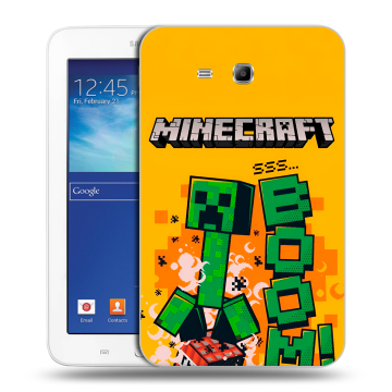 Силиконовый чехол на Samsung Galaxy Tab 3 Lite с принтом Майнкрафт Minecraft Силиконовый чехол на Samsung Galaxy Tab 3 Lite с принтом Майнкрафт Minecraft