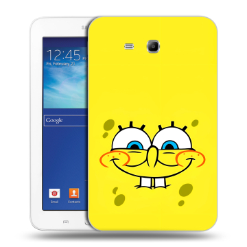 Силиконовый чехол на Samsung Galaxy Tab 3 Lite с принтом спанчбоб спанч боб