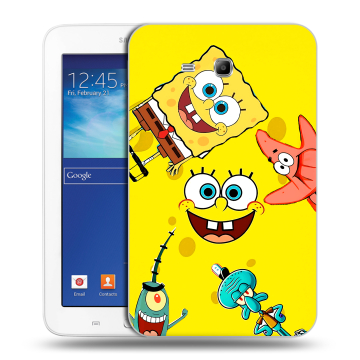 Силиконовый чехол на Samsung Galaxy Tab 3 Lite с принтом Спанч боб Спанчбоб Силиконовый чехол на Samsung Galaxy Tab 3 Lite с принтом Спанч боб Спанчбоб