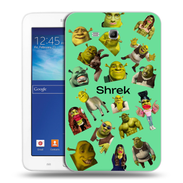 Силиконовый чехол на Samsung Galaxy Tab 3 Lite с принтом Шрек Shrek Силиконовый чехол на Samsung Galaxy Tab 3 Lite с принтом Шрек Shrek
