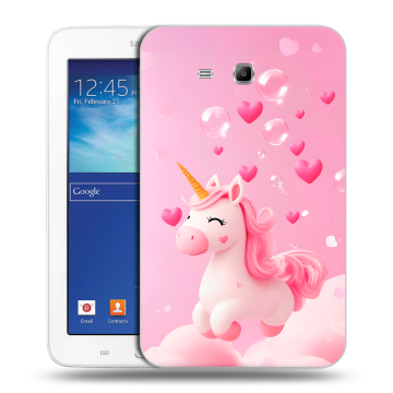Силиконовый чехол на Samsung Galaxy Tab 3 Lite с принтом Единорог Силиконовый чехол на Samsung Galaxy Tab 3 Lite с принтом Единорог