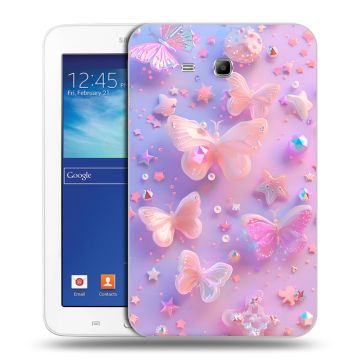 Силиконовый чехол на Samsung Galaxy Tab 3 Lite с принтом Бабочки