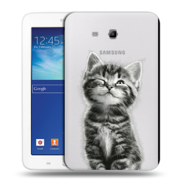 Силиконовый чехол на Samsung Galaxy Tab 3 Lite с принтом Котенок Силиконовый чехол на Samsung Galaxy Tab 3 Lite с принтом Котенок