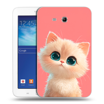 Силиконовый чехол на Samsung Galaxy Tab 3 Lite с принтом Розовый котенок Силиконовый чехол на Samsung Galaxy Tab 3 Lite с принтом Розовый котенок