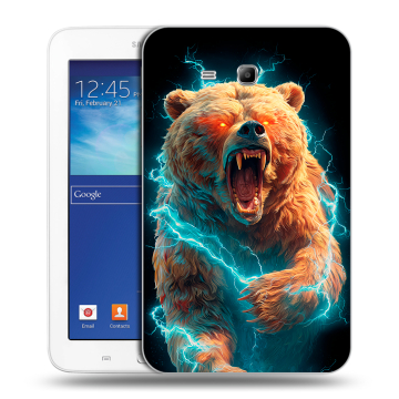 Силиконовый чехол на Samsung Galaxy Tab 3 Lite с принтом Медведь Силиконовый чехол на Samsung Galaxy Tab 3 Lite с принтом Медведь