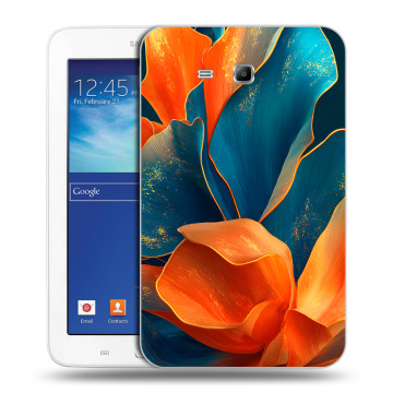 Силиконовый чехол на Samsung Galaxy Tab 3 Lite с принтом Цветы Силиконовый чехол на Samsung Galaxy Tab 3 Lite с принтом Цветы