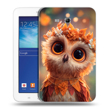 Силиконовый чехол на Samsung Galaxy Tab 3 Lite с принтом Милая сова