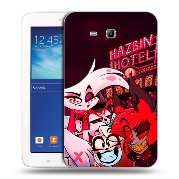 Силиконовый чехол на Samsung Galaxy Tab 3 Lite с принтом Hazbin Hotel Отель Хазбин Силиконовый чехол на Samsung Galaxy Tab 3 Lite с принтом Hazbin Hotel Отель Хазбин