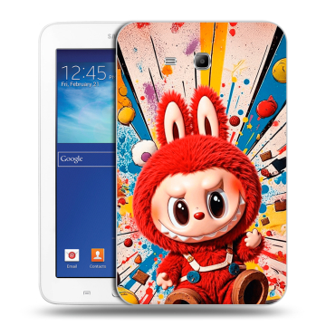 Силиконовый чехол на Samsung Galaxy Tab 3 Lite с принтом Labubu Лабубу Силиконовый чехол на Samsung Galaxy Tab 3 Lite с принтом Labubu Лабубу