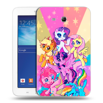 Силиконовый чехол на Samsung Galaxy Tab 3 Lite с принтом My little pony Дружба чудо Силиконовый чехол на Samsung Galaxy Tab 3 Lite с принтом My little pony Дружба чудо